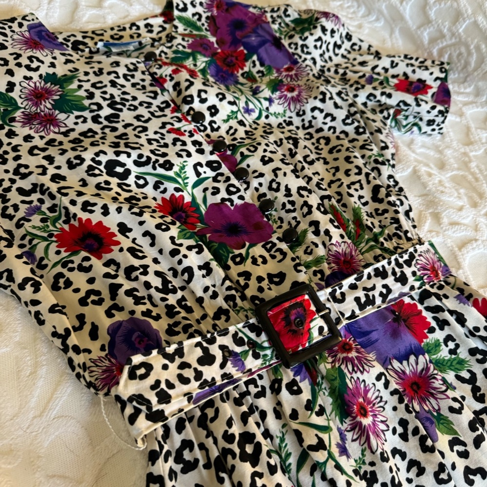 Vintage 80s Ladies A Line Dress